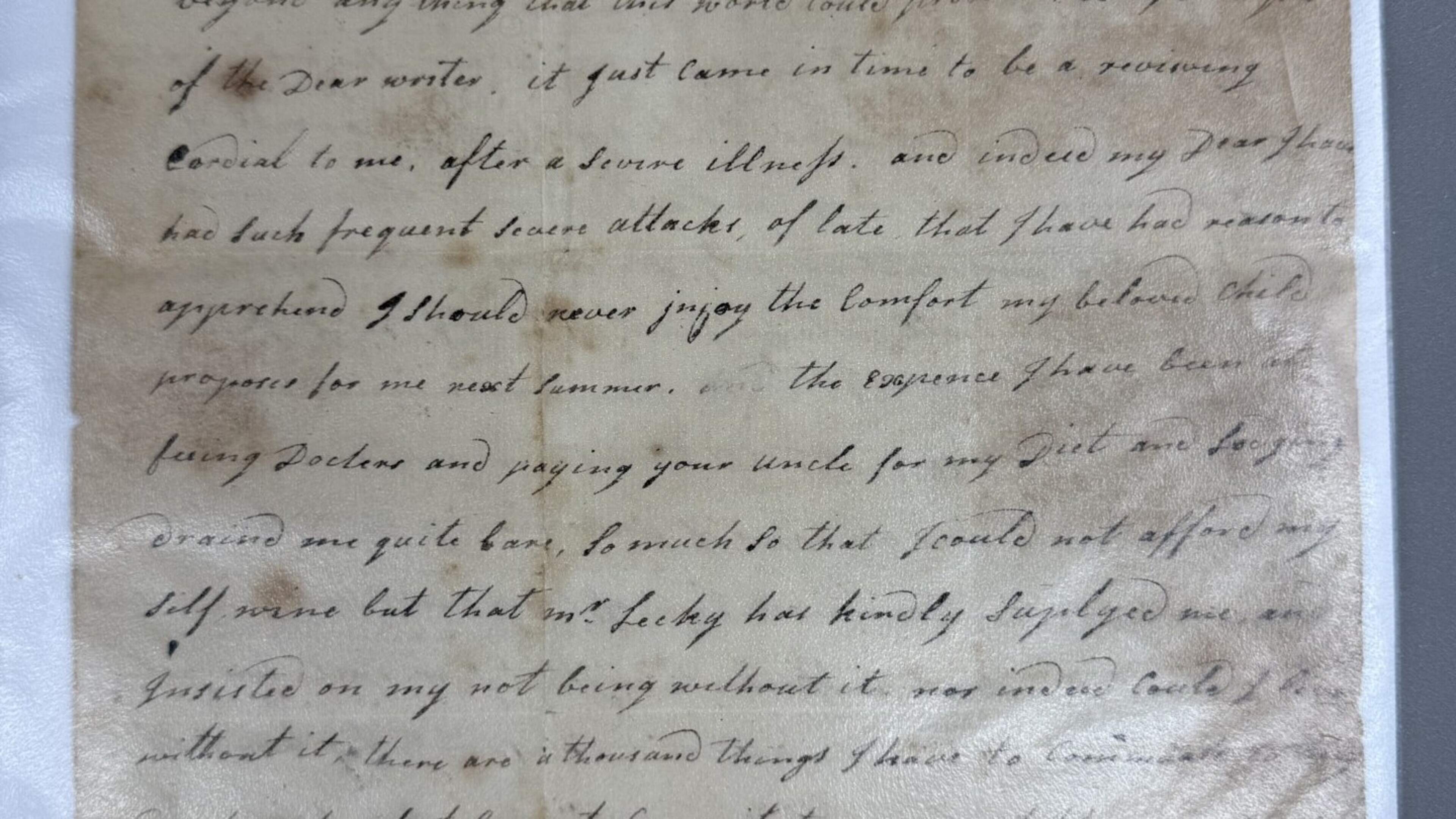 Letter from Irish mother asks son to leave George Washington’s side and return home for marriage
